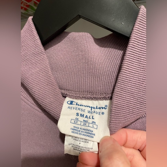 Champion sweatshirt high neck Reverse wick Size Small Purple - Picture 4 of 6